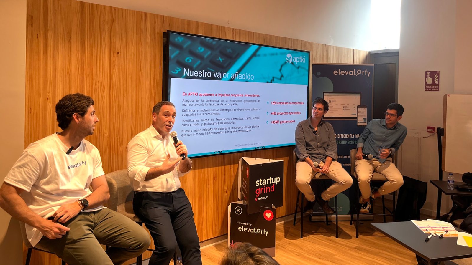 Construyendo sin filtros #12: From corporate to founder: the leap that changed everything — startup, founder and entrepreneur event in Madrid at Aticco Castellana, with Daniel Espejo, Jaime Llantada · Startup Grind Madrid